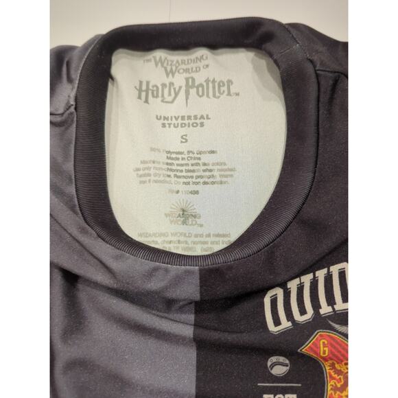 Harry Potter Small Quidditch Athletic Shirt Black Gray Used - Picture 4 of 4
